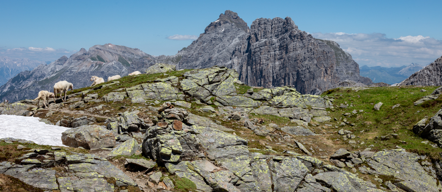 Tag 6, Aussicht von der Innsbrucker Hütte zur Kalkwand